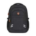 MOCHILA NOTEBOOK XINWEIAO NYLON 15.6INC. NEGRA CON LOGO NARANJA